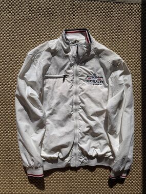 Men’s Monaco Monte-Carlo White Men's Lightweight Zip Jacket size small